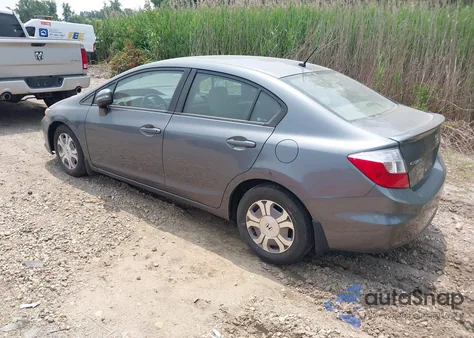 2012 Honda Civic Hybrid из США, поврежденный, VIN JHMFB4F20CS007090